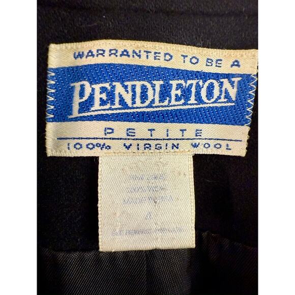 Pendleton Wool Blazer Size 4 Petite Black 100% Virgin Wool - Picture 3 of 8